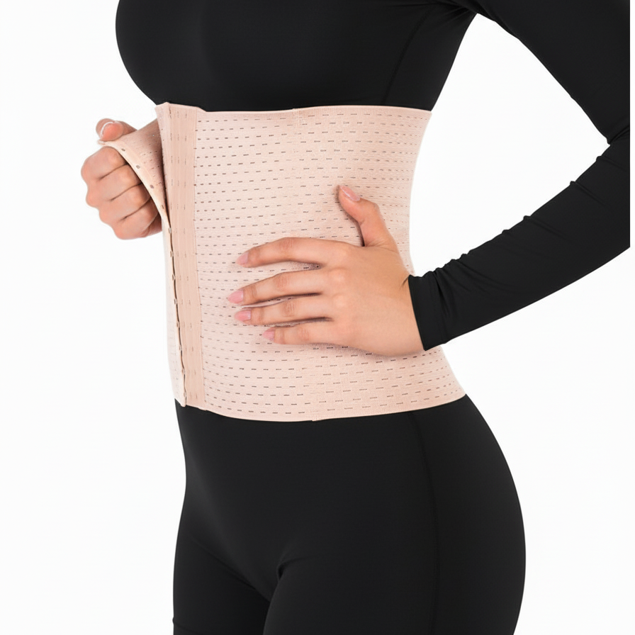 Women Jali Belly Belt | Adjustable Body Shaper Tummy Slimming Belt with Hooks for Waist Training & Posture Support