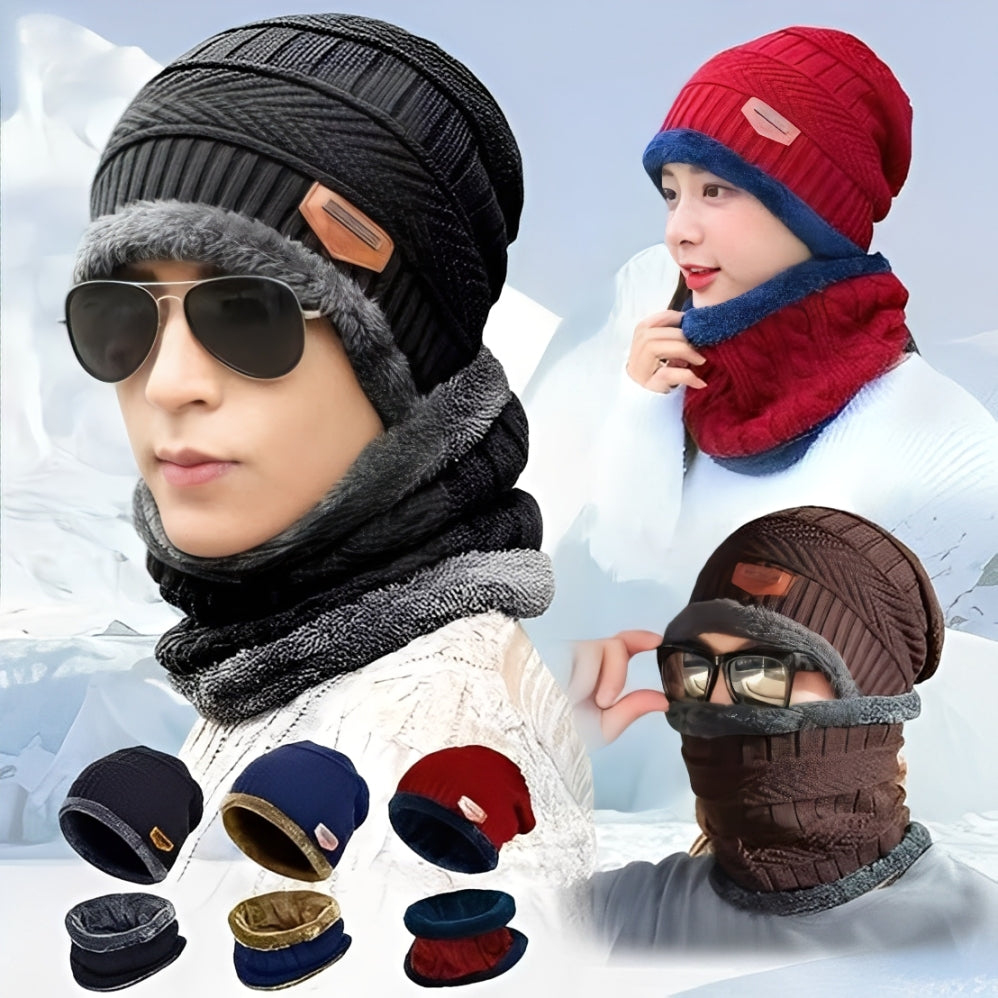 New Stylish Cotton Beanie Full Set – 2 Piece Cap + Neck Warmer