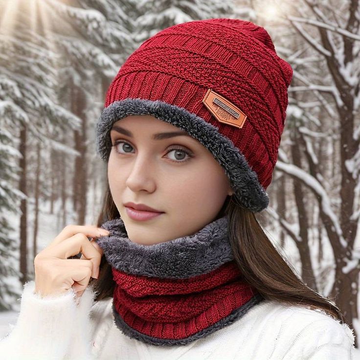 New Stylish Cotton Beanie Full Set – 2 Piece Cap + Neck Warmer