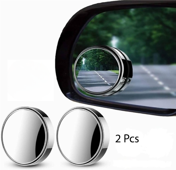 2pcs Round Blind Spot Mirrors – Wide-Angle Lens for Enhanced Rear and Side View Visibility – Convex Mirror for Cars, SUVs, and Trucks – Universal Fit Safety Accessory - Plastic Material - Quality 01