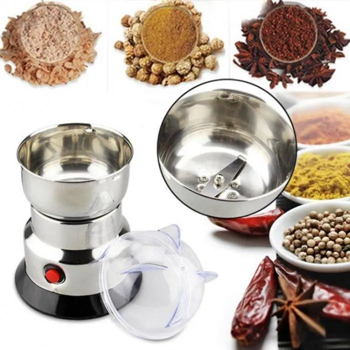 NIMA Japani Electric Spice Grinder and Blender NM-8300 | 150W Stainless Steel Coffee Grinder | 2-in-1 Multipurpose Dry & Wet Grinder for Spices, Nuts, Seeds, Grains, Beans | Portable Compact Kitchen Blender Machine