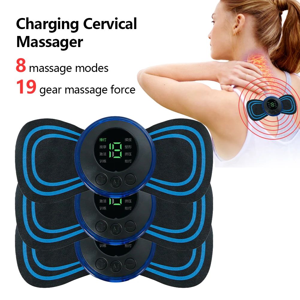 Wireless EMS Mini Body Massager – Portable Butterfly Massager For Blood Circulation & Pain Relief
