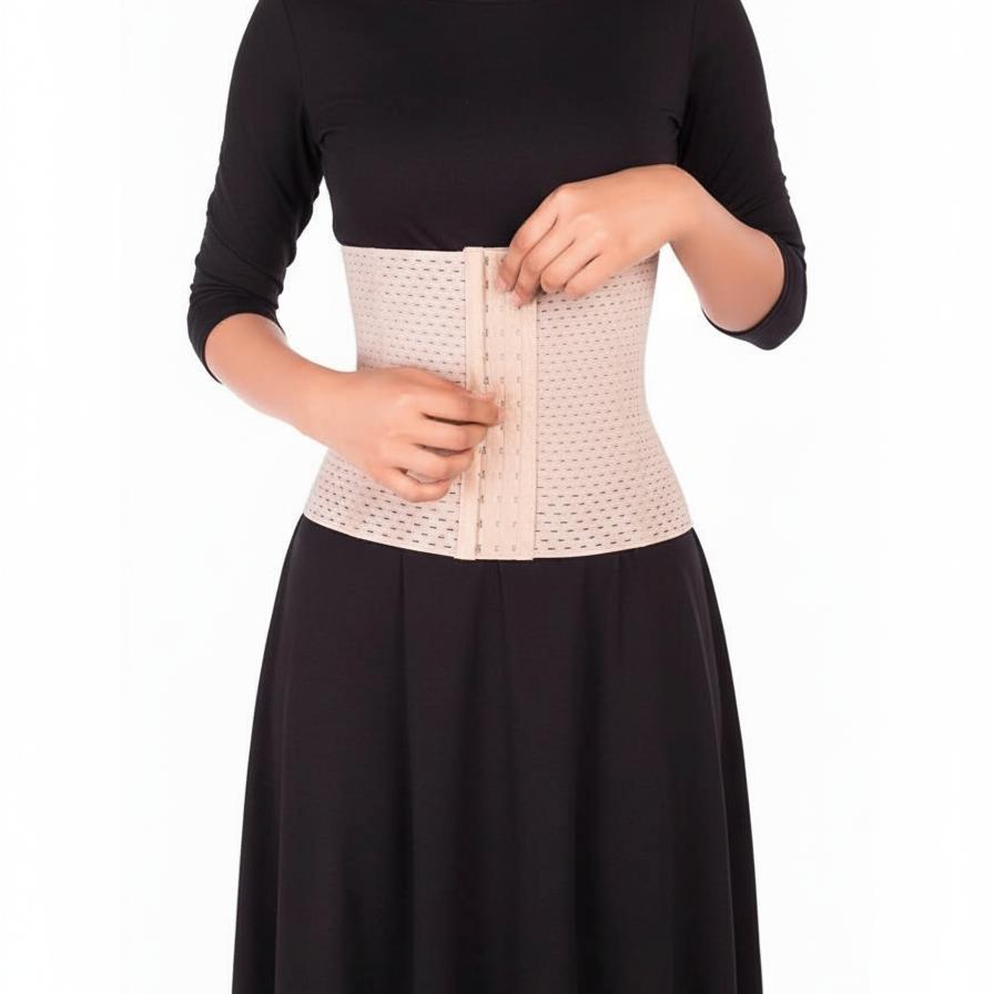 Women Jali Belly Belt | Adjustable Body Shaper Tummy Slimming Belt with Hooks for Waist Training & Posture Support