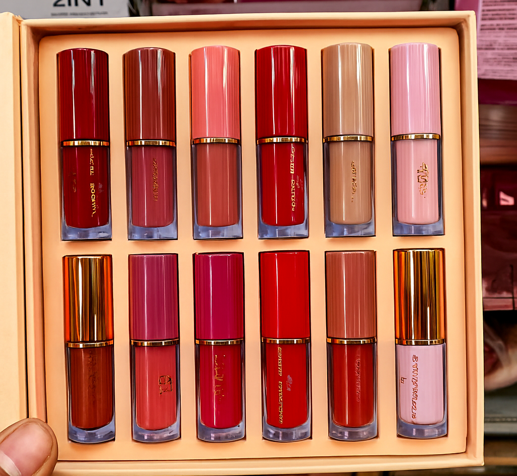 Crazy Girl “Thanks for the Love” Lip Gloss Set – 12 in 1 Multi-Shade Collection, Smooth & Non-Sticky Finish (3 ml Each)