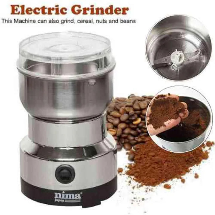 NIMA Japani Electric Spice Grinder and Blender NM-8300 | 150W Stainless Steel Coffee Grinder | 2-in-1 Multipurpose Dry & Wet Grinder for Spices, Nuts, Seeds, Grains, Beans | Portable Compact Kitchen Blender Machine