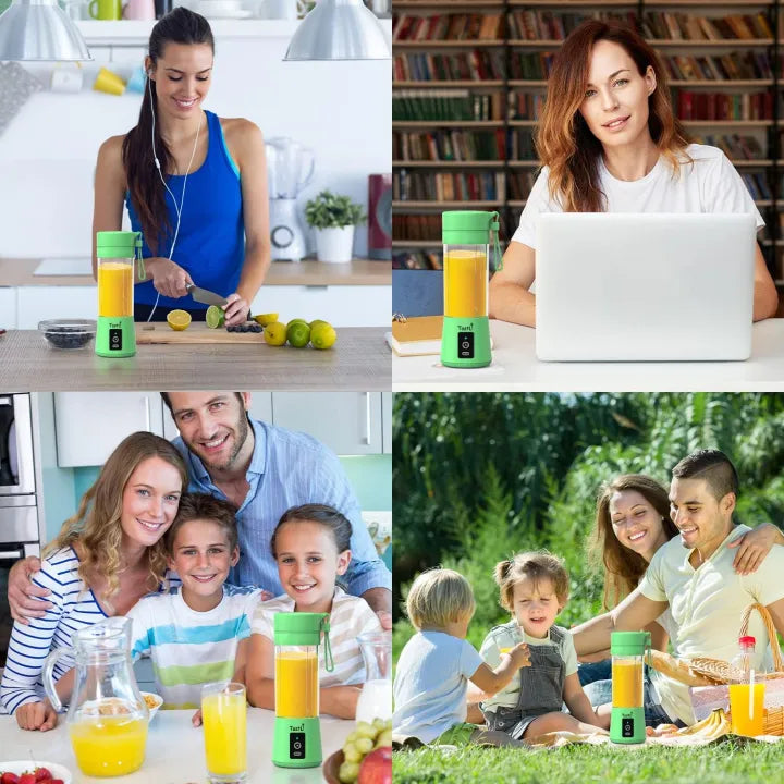 Portable Blender Cup,Electric USB Juicer Blender,Mini Blender Portable Blender For Shakes and Smoothies, juice,380ml, Six Blades Great for Mixing By Way Shop