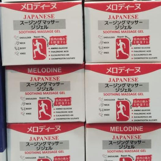 MELODINE Japanese Soothing Massage Gel – Muscle & Joint Pain Relief Cream For Shoulder, Neck, Back & Knee – Fast-Absorbing Herbal Formula